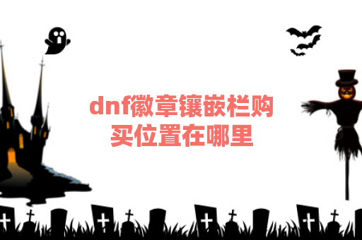 dnf徽章镶嵌栏购买位置在哪里