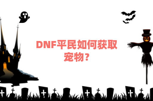 DNF平民如何获取宠物？